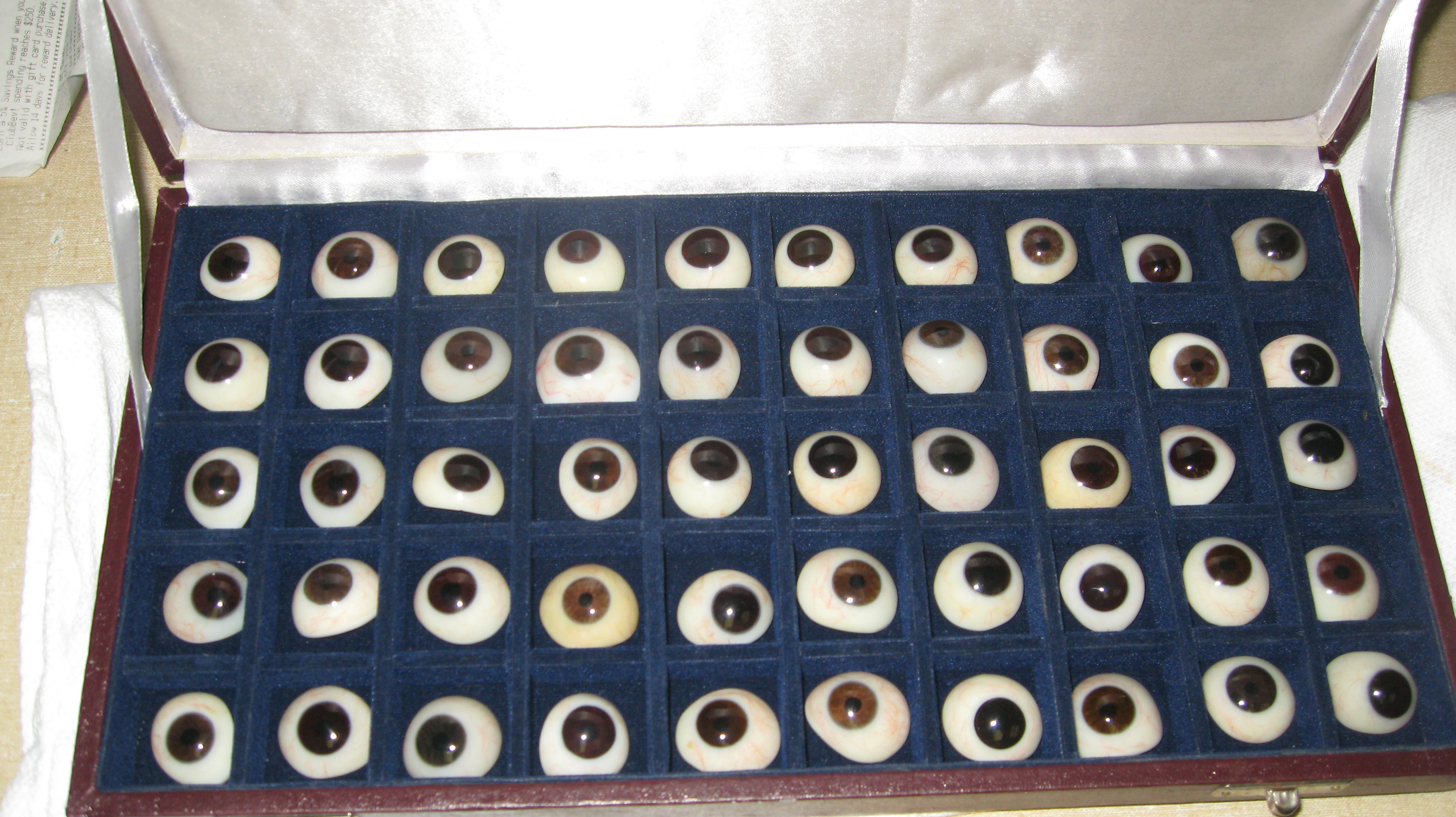 Stock Prosthetic Eye case Advanced Artificial Eyes, John Stolpe BCO, BADO